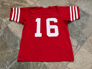 Vintage San Francisco 49ers Joe Montana Sand Knit Football Jersey, Size Large