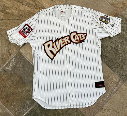 Vintage Sacramento River Cats Rawlings MiLB Baseball Jersey, Size 48, XL