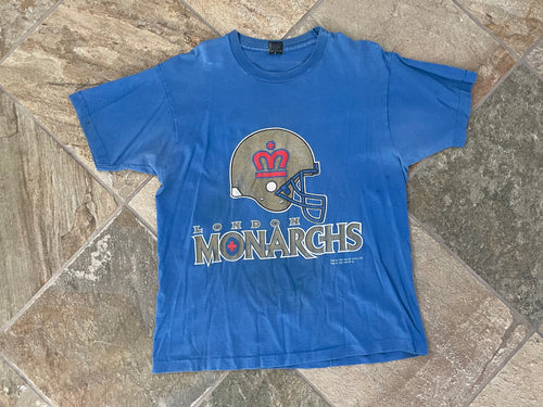 Vintage London Monarchs WLAF Football TShirt, Size XL