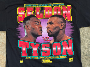 Vintage Mike Tyson Vs. Bruce Seldon 1996 MGM Grand Boxing TShirt, Size Large ###