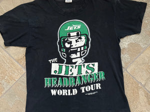 Vintage New York Jets Headbanger Tour Football TShirt, Size Large