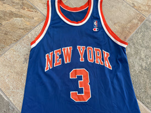 Vintage New York Knicks John Starks Champion Basketball Jersey, Size 44, Large