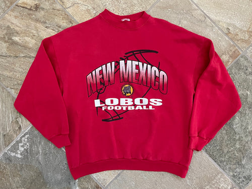 Vintage New Mexico Lobos Football College Sweatshirt, Size XL