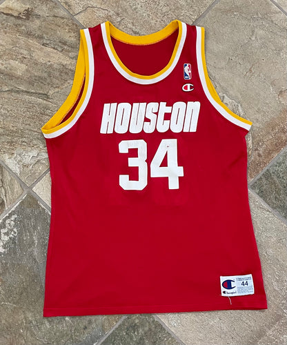 Vintage Houston Rockets Hakeem Olajuwon Champion Basketball Jersey, Size 44, Large