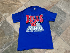 Vintage Buffalo Bills Super Bowl XXV Trench Football TShirt, Size Large