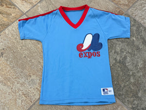 Vintage Montreal Expos Sand Knit Baseball Jersey, Size Youth Small, 6-8