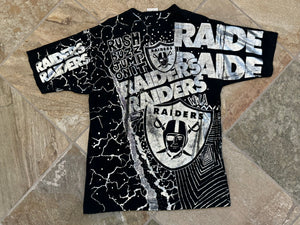 Vintage Oakland Raiders Magic Johnson All Over Print Football TShirt, Size XL