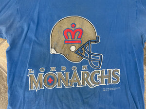 Vintage London Monarchs WLAF Football TShirt, Size XL