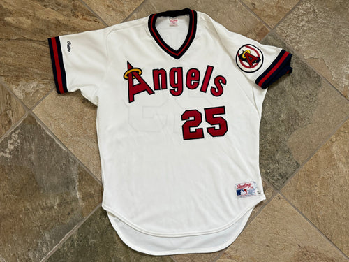 Vintage California Angels Jim Abbott Rawlings Baseball Jersey, Size 46, Large
