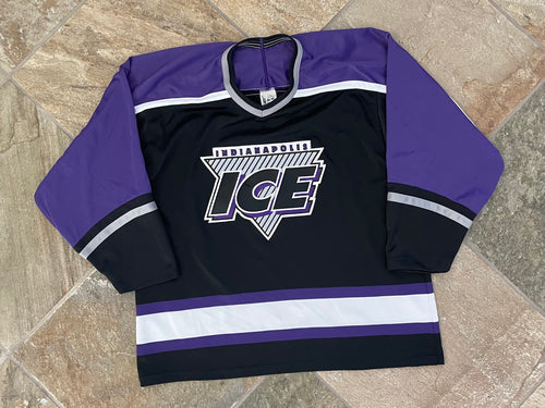 Vintage Indianapolis Ice Bauer Hockey Jersey, Size Medium