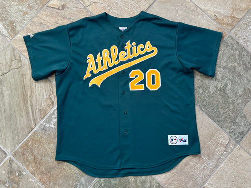 Vintage Oakland Athletics Mark Mulder Majestic Baseball Jersey, Size XXL