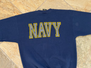 Vintage US Navy Midshipman College Sweatshirt, Size Large