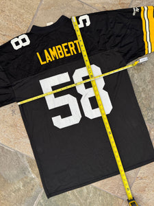 Vintage Pittsburgh Steelers Jack Lambert Reebok Football Jersey, Size Large
