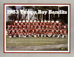Vintage Tampa Bay Bandits USFL Champion Game Worn Football Jersey, Size XL