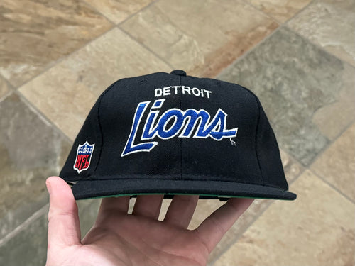 Vintage Detroit Lions Sports Specialties Script Snapback Football Hat