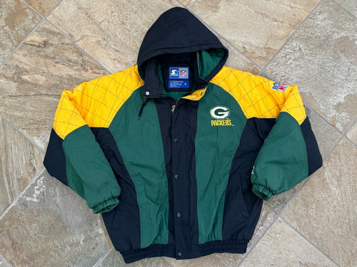 Vintage Green Bay Packers Starter Parka Football Jacket, Size XL