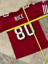 Load image into Gallery viewer, Vintage San Francisco 49ers Jerry Rice Starter Football Jersey, Size Youth Medium, 10-12