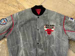 Vintage Chicago Bulls Starter Acid Wash Football Jacket, Size Large