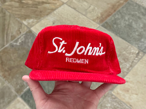 Vintage St. John’s Redmen Sports Specialties Corduroy Script Strapback College Hat