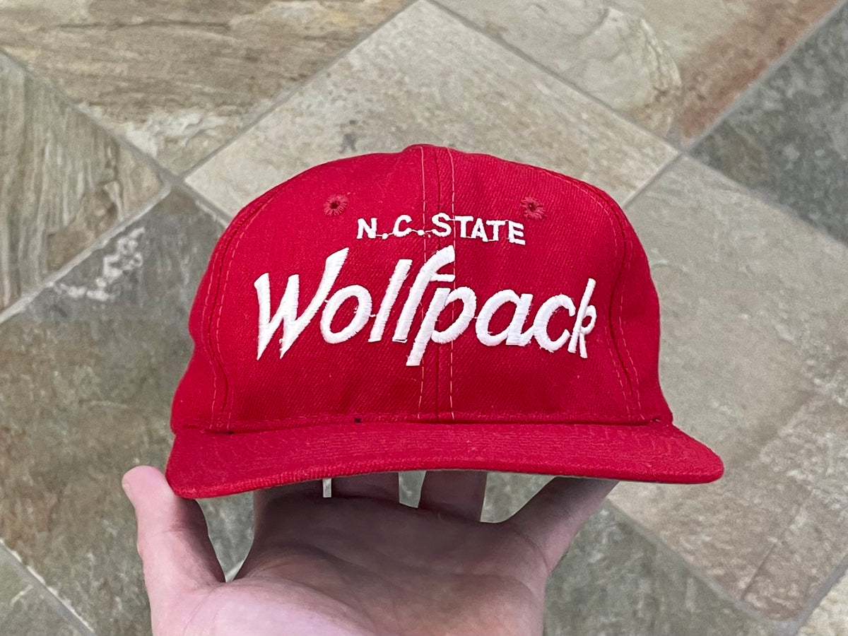 Vintage NC State NCS Wolfpack Snap Back Hat Cap newest AJD Superstripe Rare.