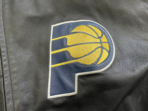 Vintage Indiana Pacers Carl Banks Leather Basketball Jacket, Size Large