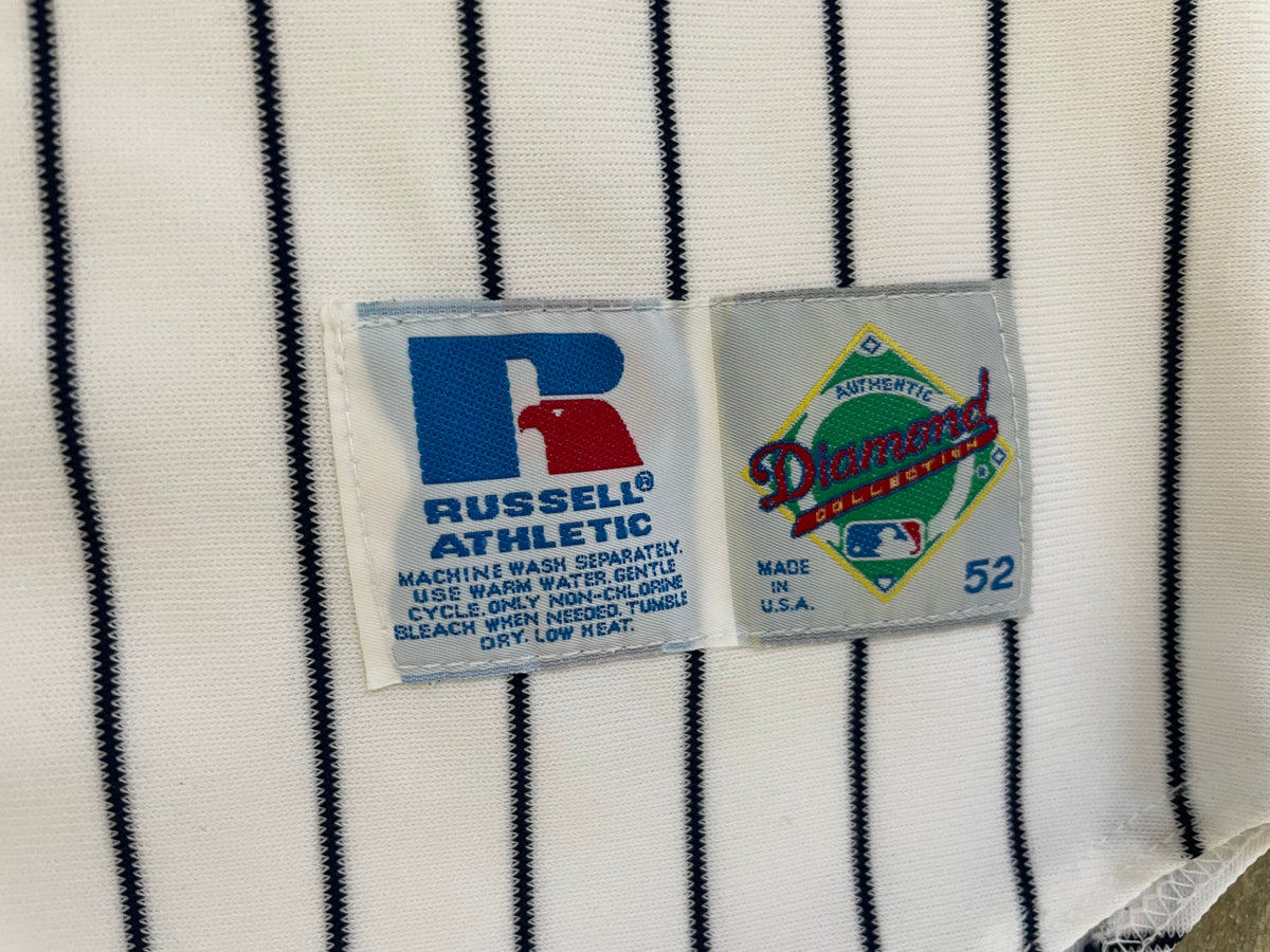 Vintage New York Yankees MLB Gray Replica Jersey Size 52 Logo