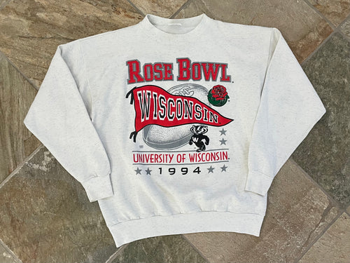 Vintage Wisconsin Badgers Rose Bowl Football College Sweatshirt, Size XXL