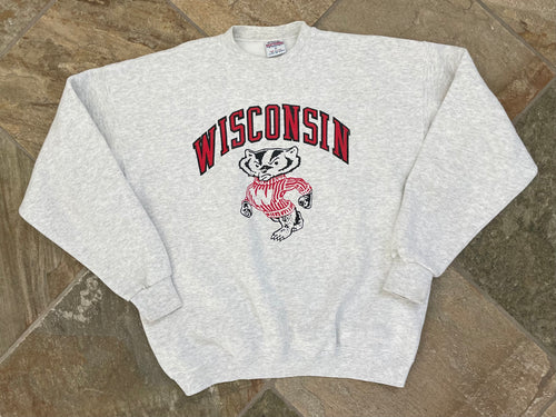 Vintage Wisconsin Badgers College Sweatshirt, Size Extra Large