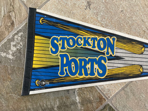 Vintage Stockton Ports Baseball Pennant