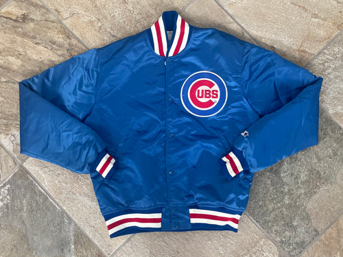 Vintage Chicago Cubs Starter Satin Baseball Jacket, Size Medium