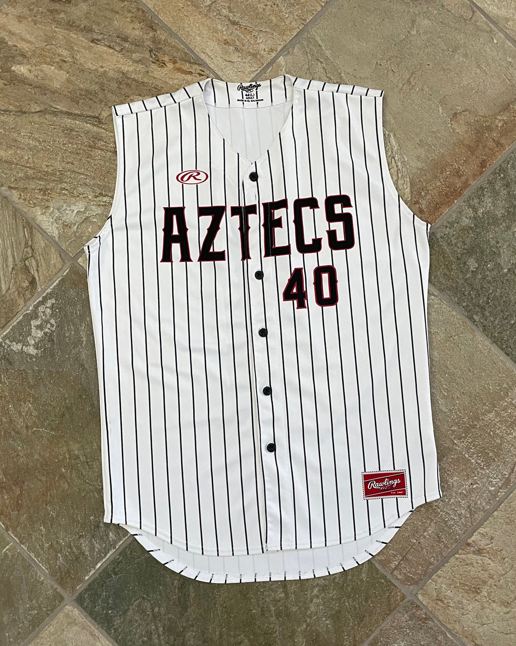 San Diego State Aztecs Team Issued Rawlings Baseball College Jersey, Size 44, Large