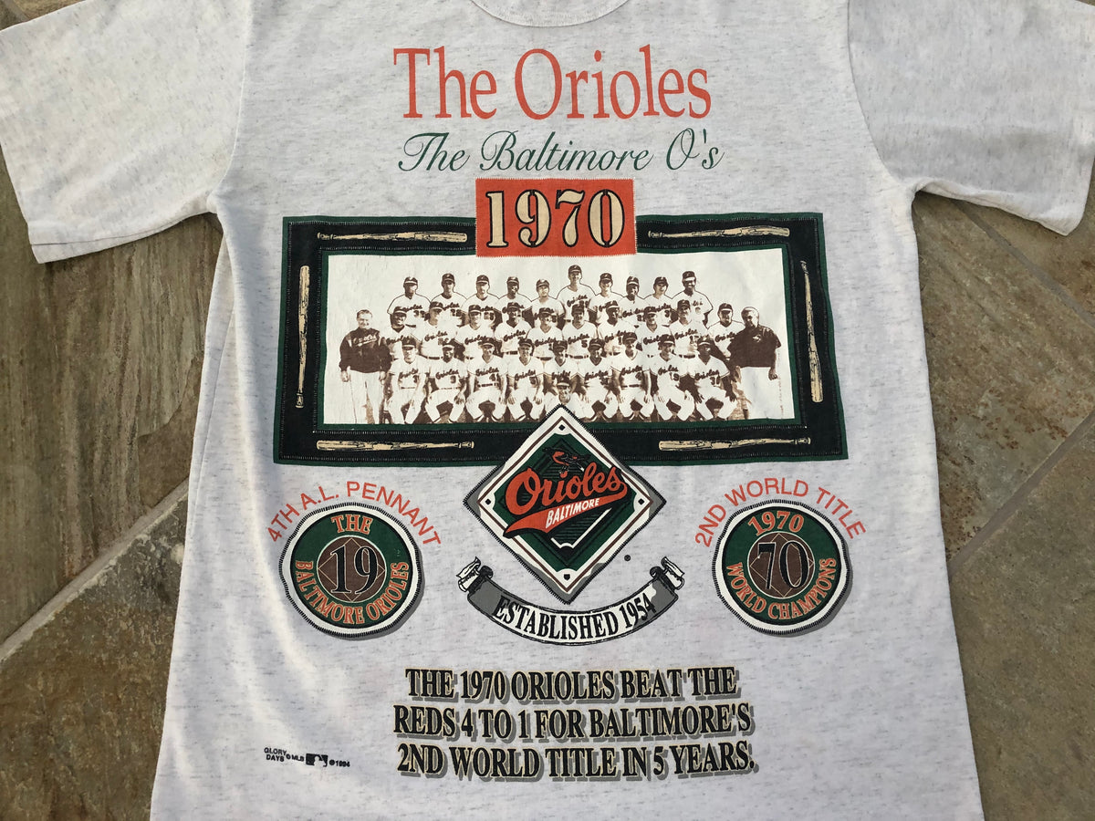 Vintage 90s Baltimore Orioles MLB T-Shirt Mens Medium Single Stitch Two  Sided