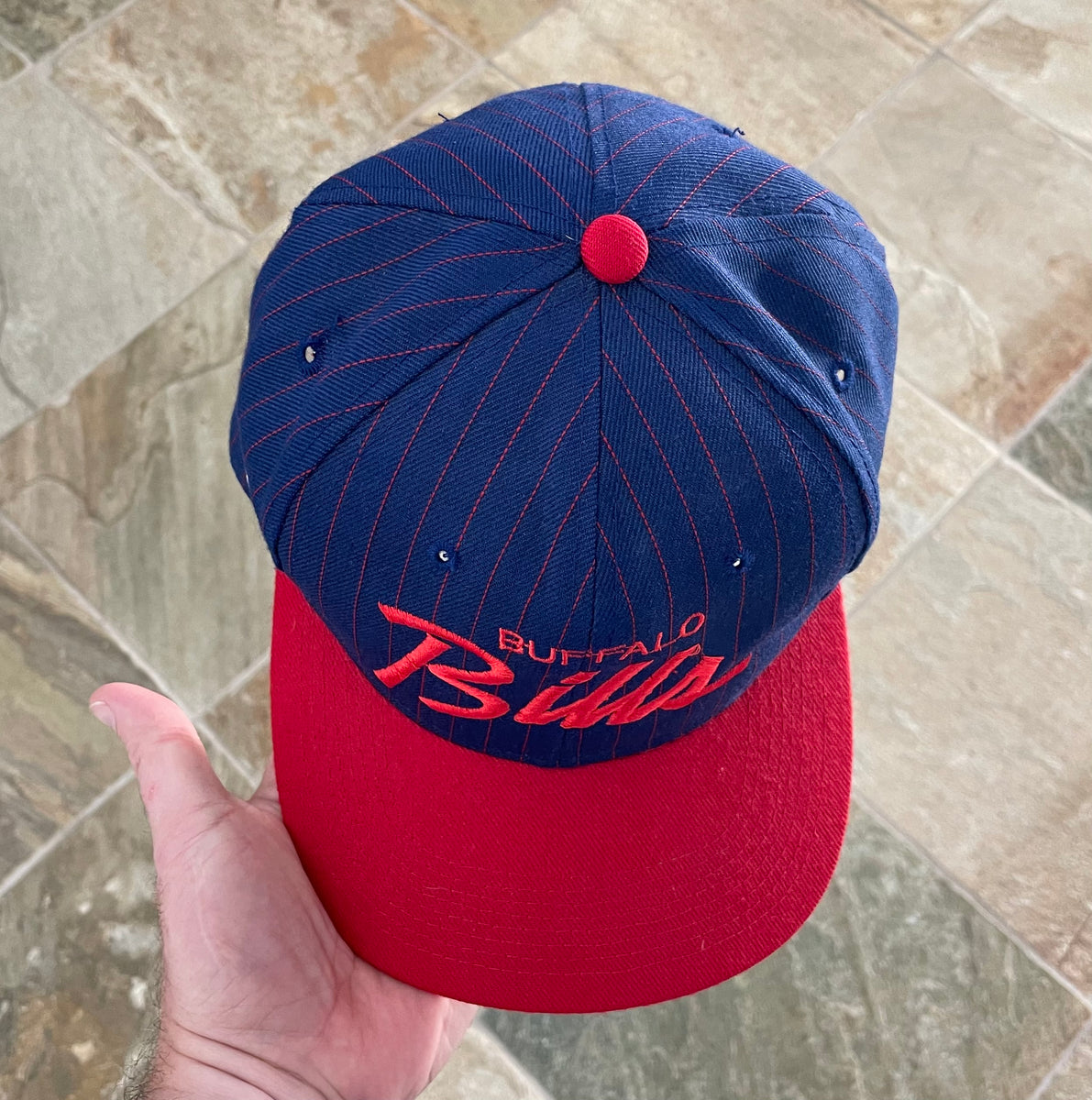 90's Buffalo Bills Sports Specialties Pinstripe Script NFL