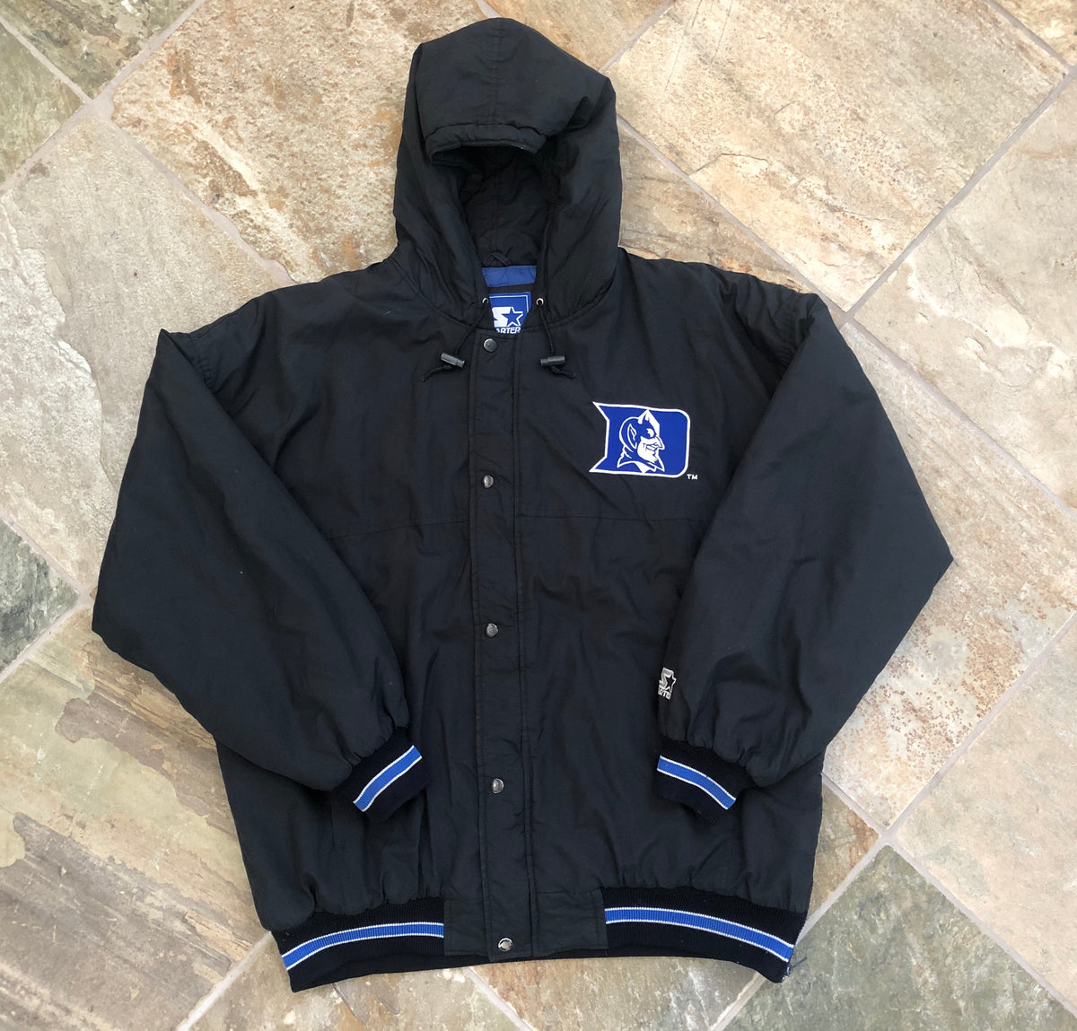 Vintage Duke Blue Devils Starter Parka Puffer College Jacket Size XL Stuck In The 90s Sports