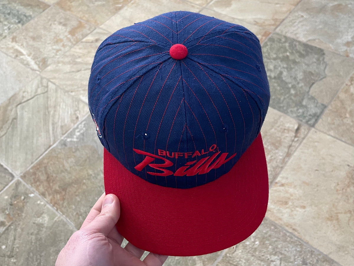 Vintage Buffalo Bills Pin Stripe Script Snapback Football Hat