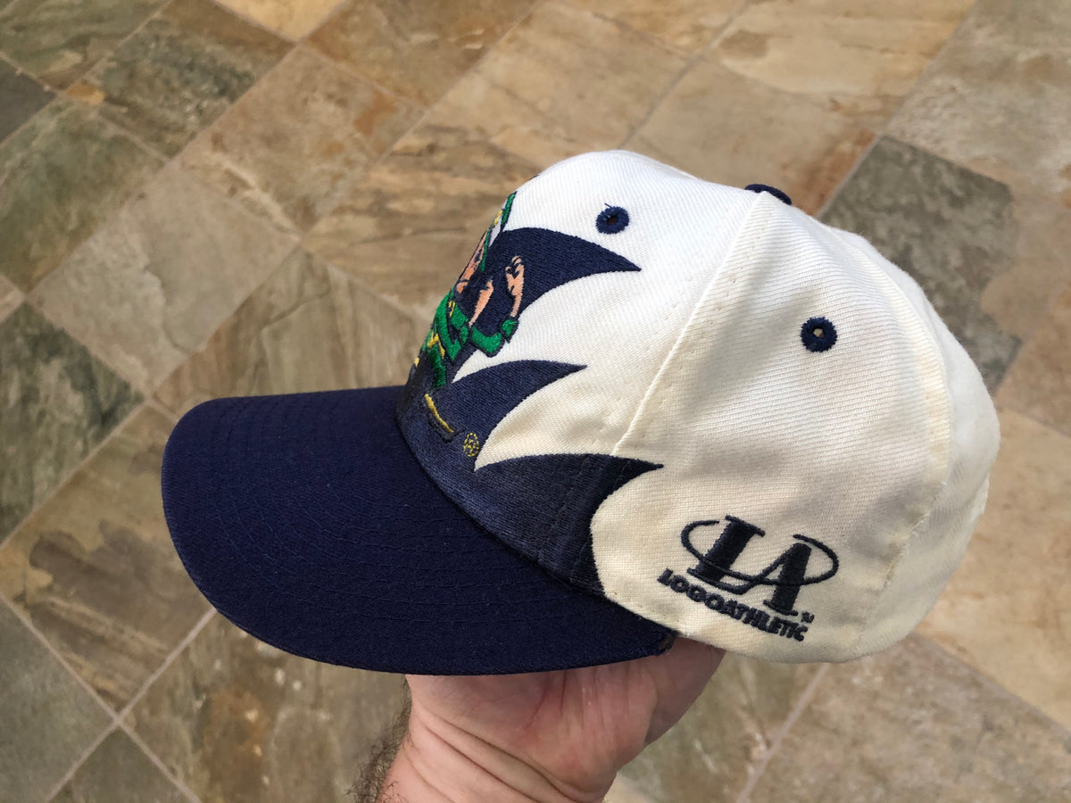 Vintage Notre Dame Shark Tooth Alternate Logo Athletic Snapback Hat Wh –  Old School Hats