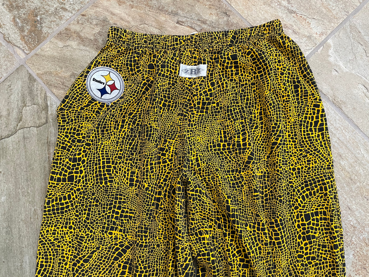 Zubaz Pittsburgh Steelers Mens Black Bob Top Long Sleeve Full Zip