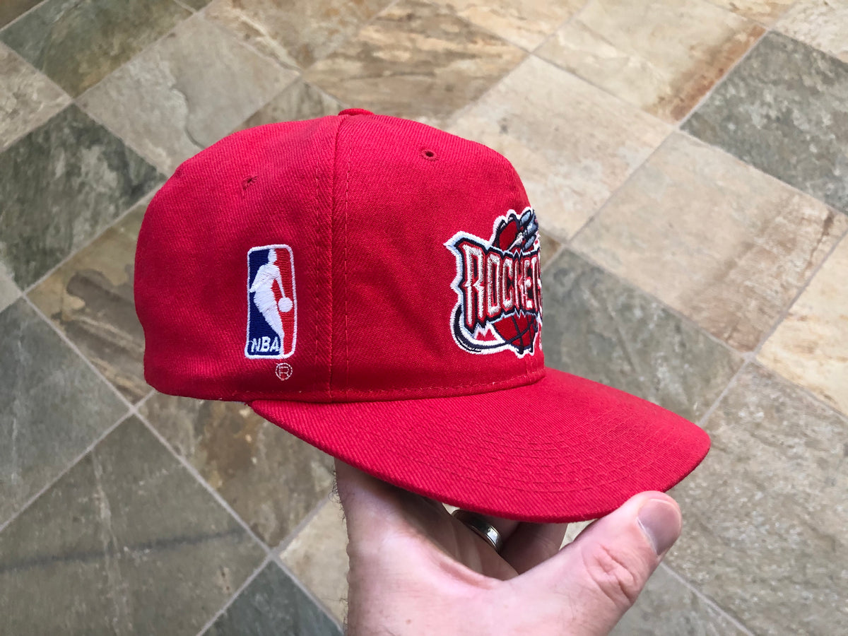 Casquette Snapback Vintage Années 90 – Houston Rockets, Marque Drew Pearson, Bord Dentelé, Neuf Avec étiquette