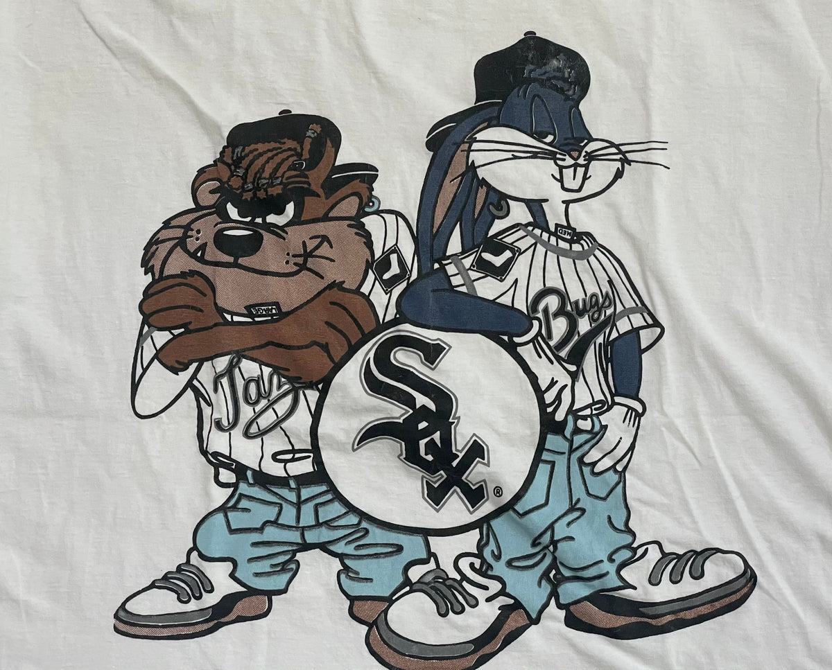 Vintage 90s Taz Chicago White Sox Baseball Single Stitch Tee