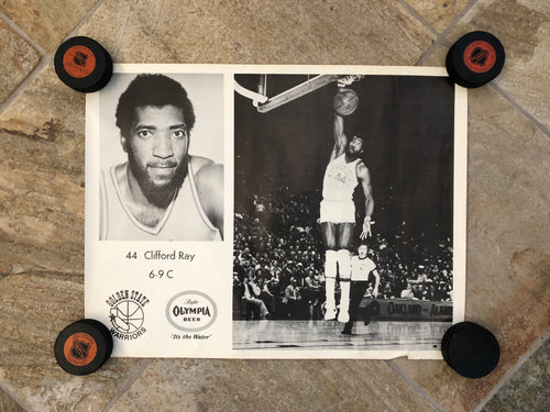 Vintage Golden State Warriors Clifford Ray NBA Basketball Poster