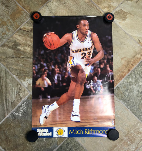 Vintage Golden State Warriors Mitch Richmond NBA Basketball Poster