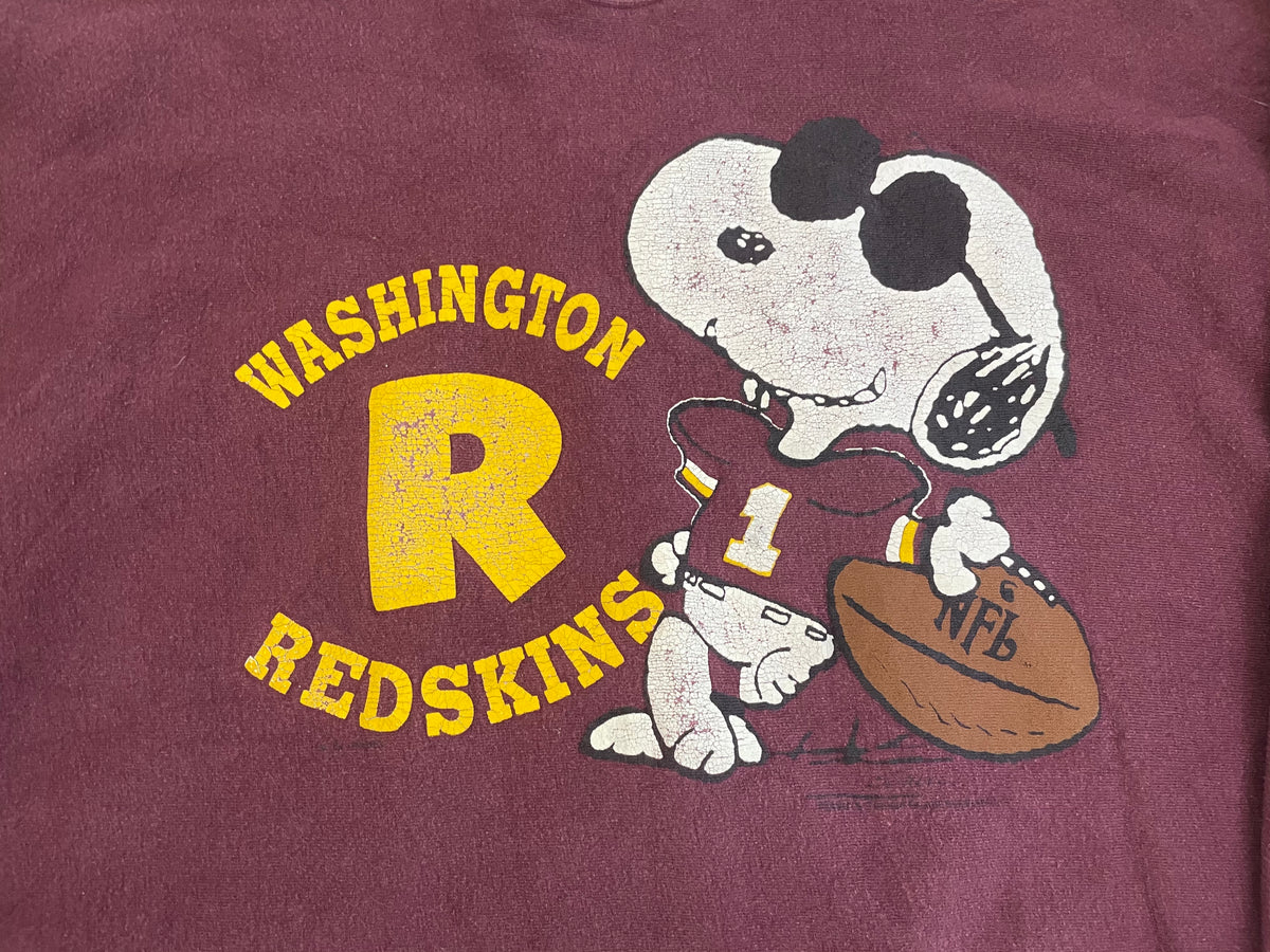 80s USA製 REDSKINS×SNOOPY NFL スウェット スヌーピー Vintage Washington Redskins Snoopy Cartoon Football
