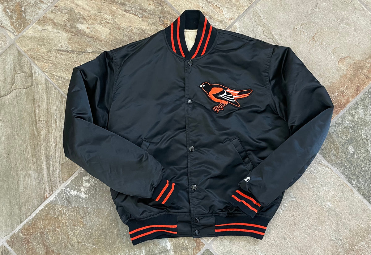 Vintage 1990's Baltimore Orioles STARTER Statin Bomber Jacket Sz. S