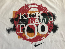 Load image into Gallery viewer, Vintage Nice Girls Kick Balls Too Nike Soccer Tshirt, Size XL