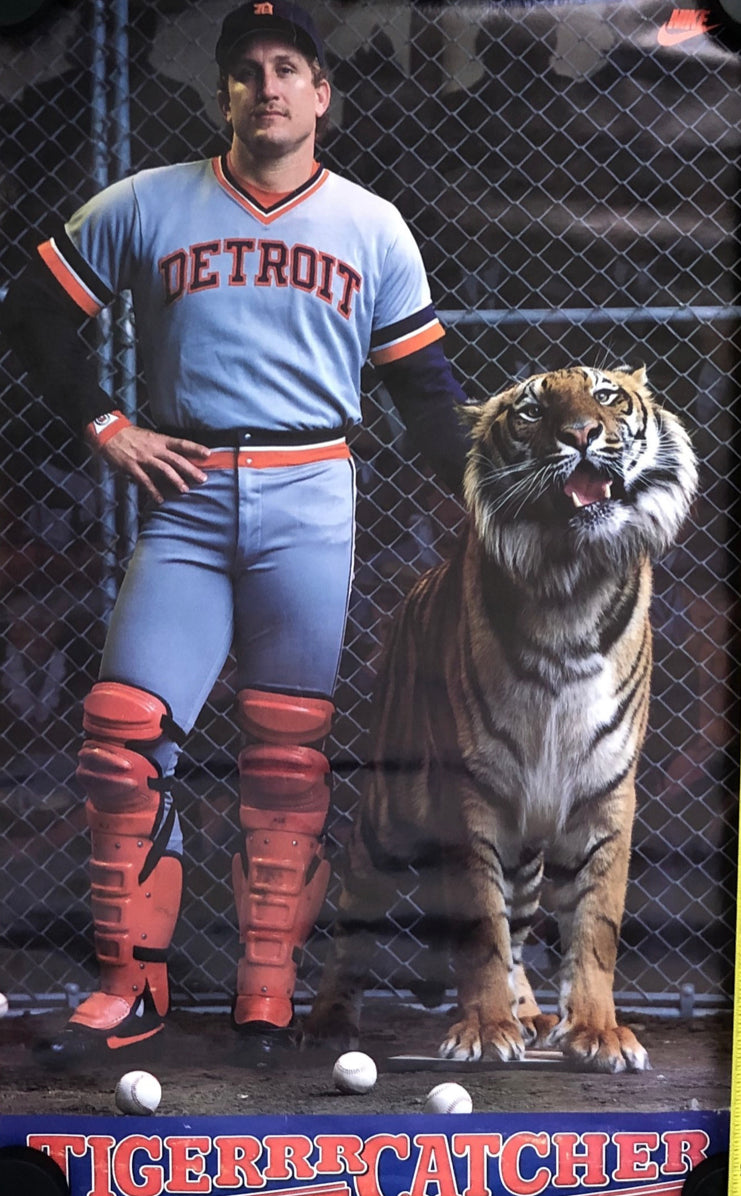 Vintage Detroit Tigers Lance Parrish “Tiger Catcher” Nike Full Size Po –  Stuck In The 90s Sports