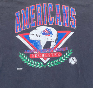 Vintage Rochester Americans Amerks AHL Hockey Tshirt, Size XL