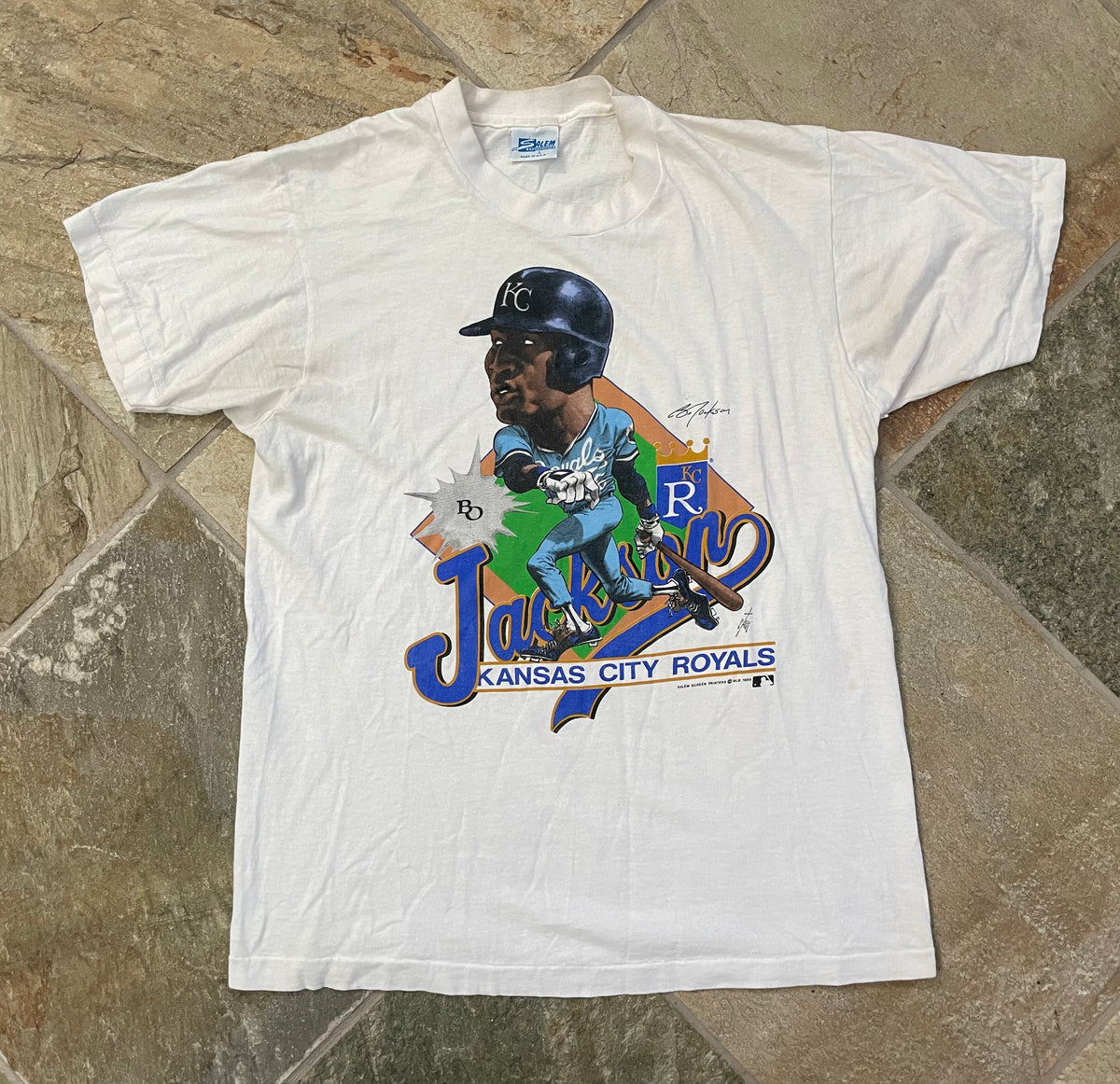 Vintage Bo Jackson T Shirt Salem Baseball Royals SIZE… - Gem