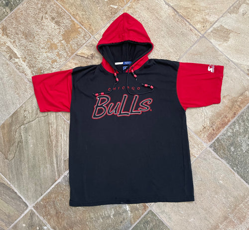 Vintage Chicago Bulls Starter Double Hood Basketball Tshirt, Size Large