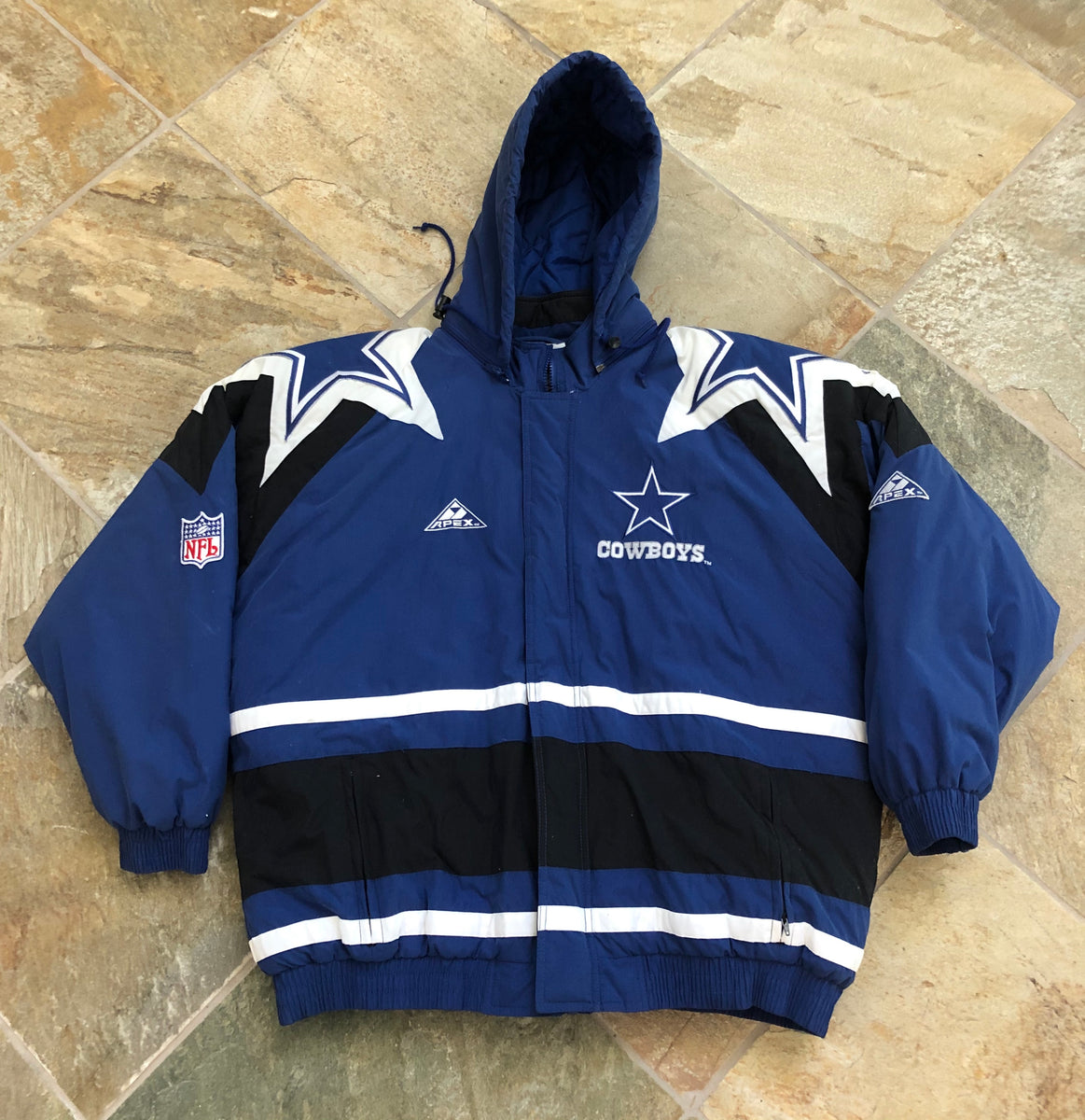 Vintage Dallas Cowboys Apex One Parka Football Jacket, Size XL