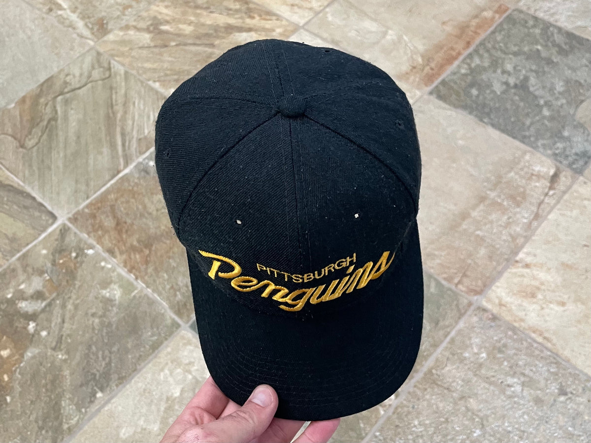 Vintage Pittsburgh Penguins Sports Specialties Script Snapback Hat